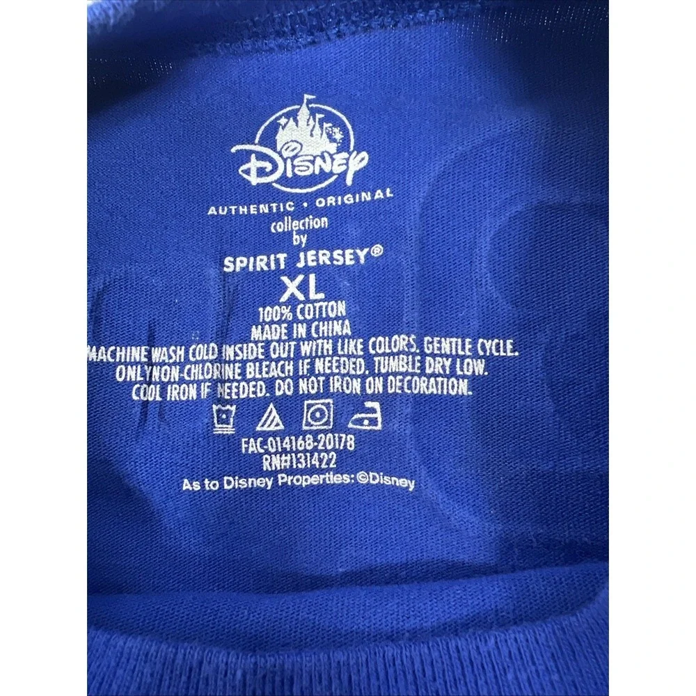 Walt Disney World Spirit Jersey Mickey Shirt Blue Moons & Stars Kids Size XL - Picture 7 of 11